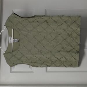 Rena Rowan women size XL tank top sweater shirt sleeveless top green